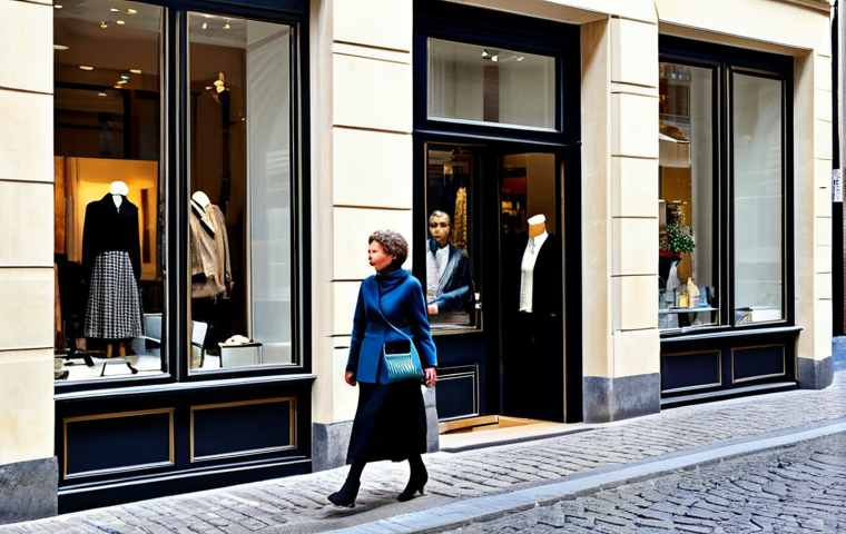 Grand Rue Shopping**

"A professional woman in a modest, stylish outfit window shopping on Grand Rue in Luxembourg City. Upscale boutiques and well-dressed pedestrians fill the background. Fully clothed, appropriate attire, safe for work, perfect anatomy, correct proportions, natural pose, professional photography, high quality, family-friendly."

**